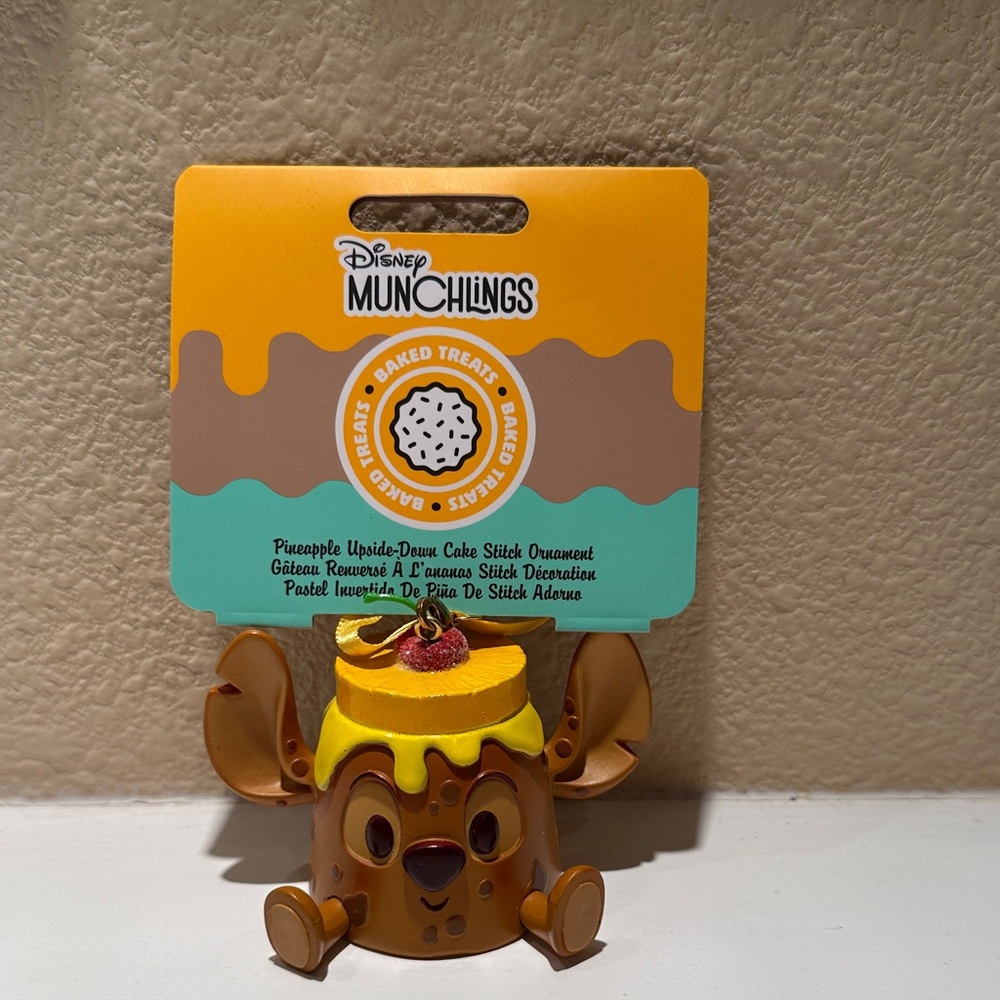 Disney Munchlings STITCH ORNAMENT Pineapple Cake Ornament - Yellow and Brown
